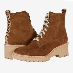 Dolce Vita Womens Brown Hinto Lace Up Ankle Boots Suede 8.5 New in Box